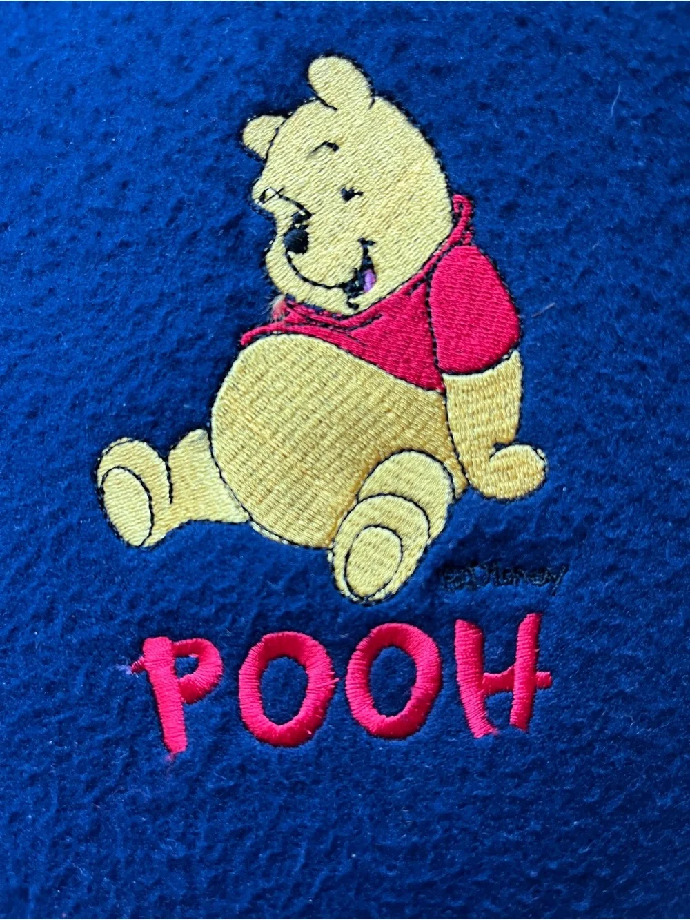 Winnie the Pooh Blue Embroidered Kids Cushion